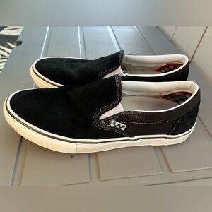 Vans Black Slip On Shoes